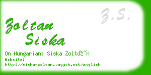 zoltan siska business card